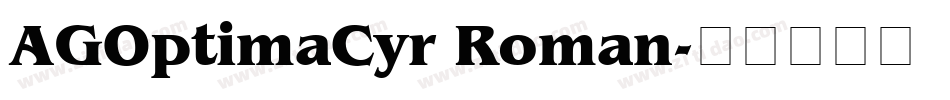 AGOptimaCyr Roman字体转换